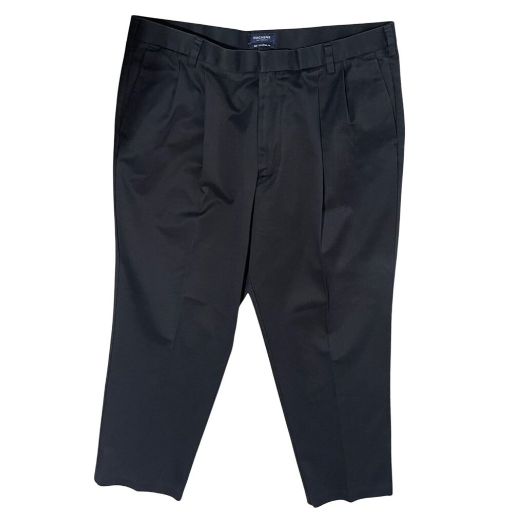 Dockers Men's Classic Fit Chino Dress Pant Black Size 40 (READ INSEAM) 29"
